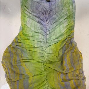 Multicolor Ruched Women's Top